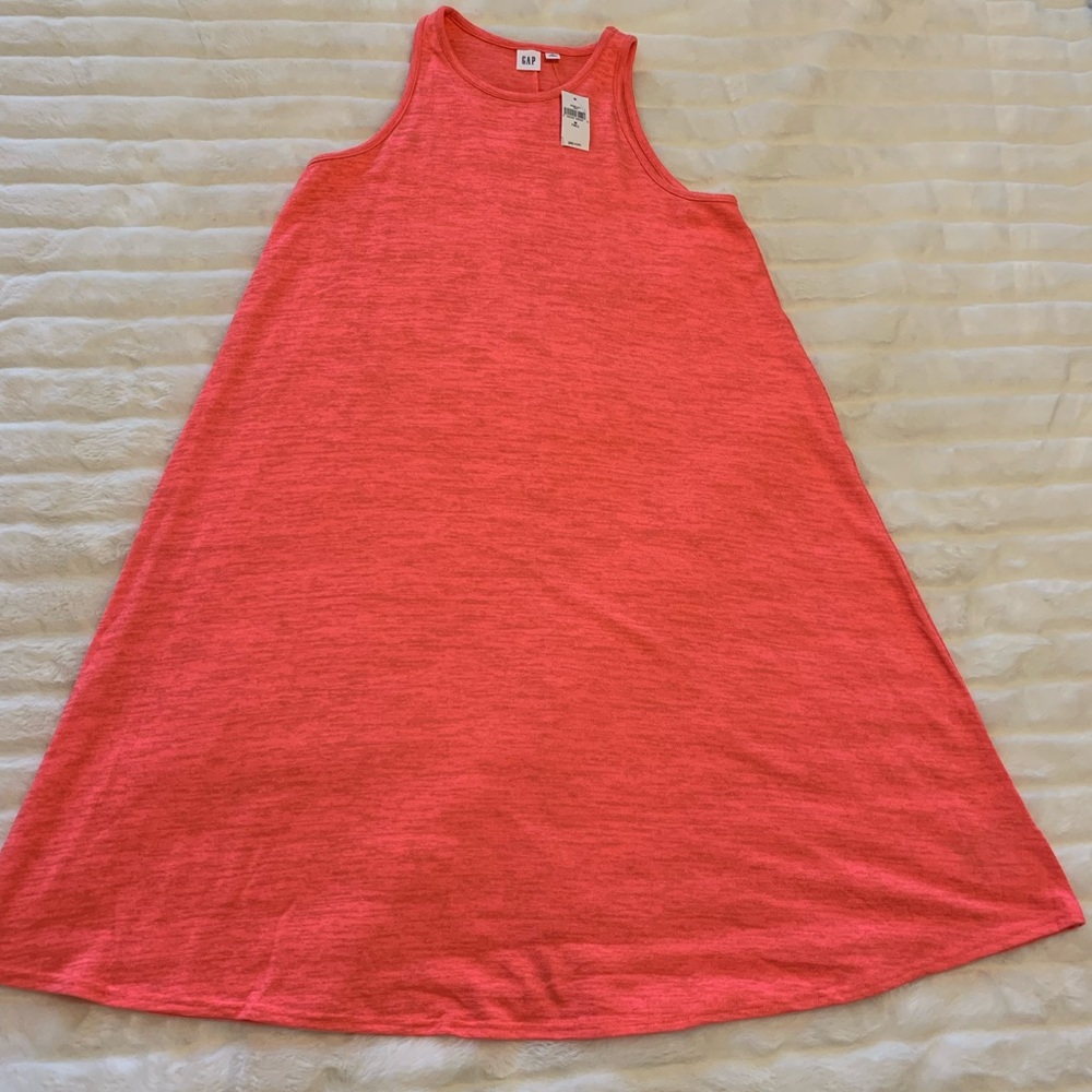 Gap Neon Pink Soft-Spun Sleeveless Swing Dress